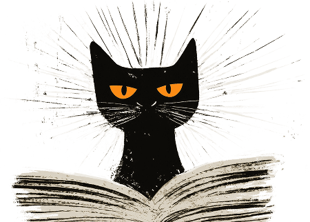  Katze beim lesen